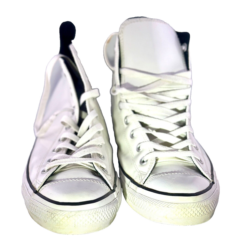 Converse Chuck Taylor Unisex White Patent Leather Sneakers Men 13 Women’s 15